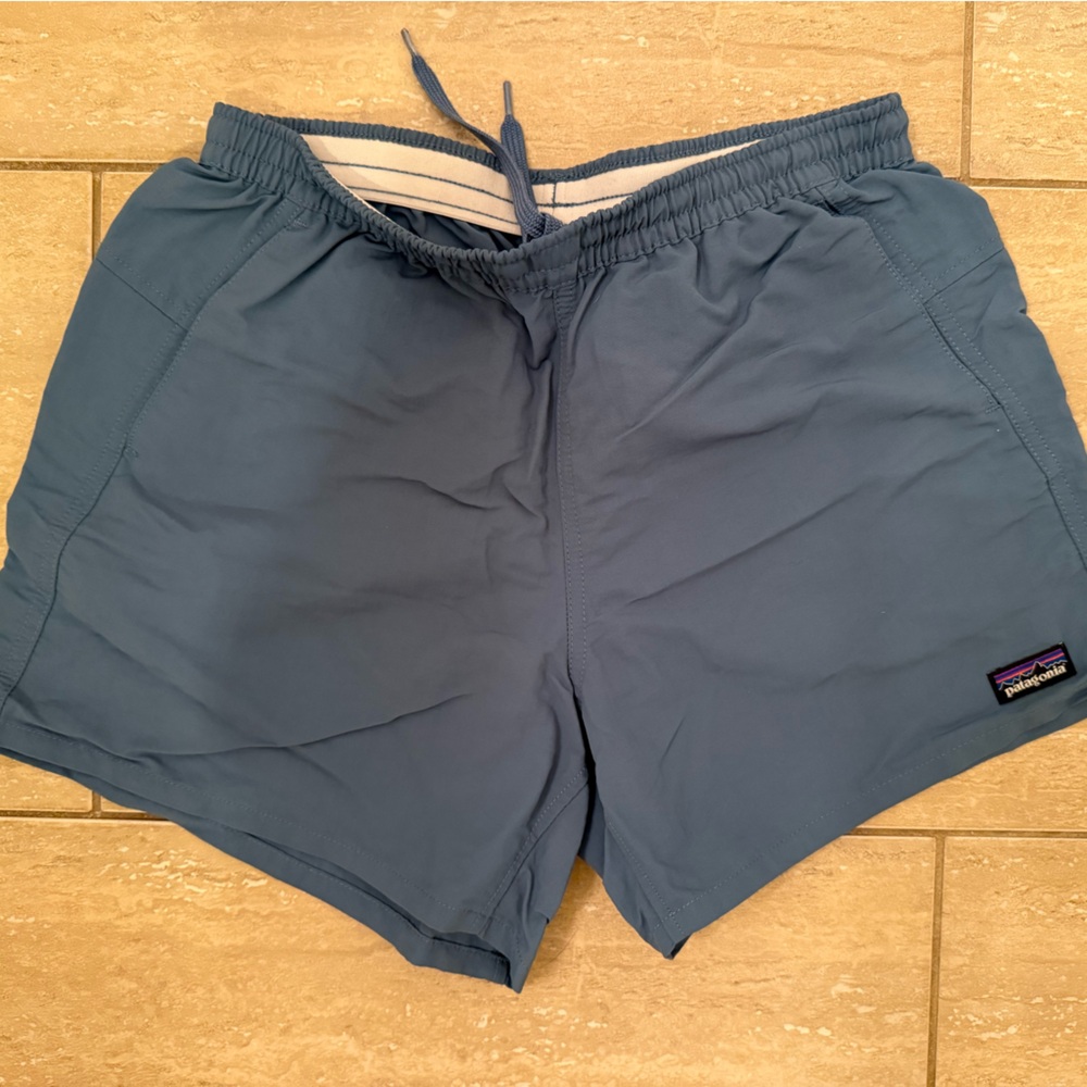 Patagonia Light Blue Drawstring Shorts